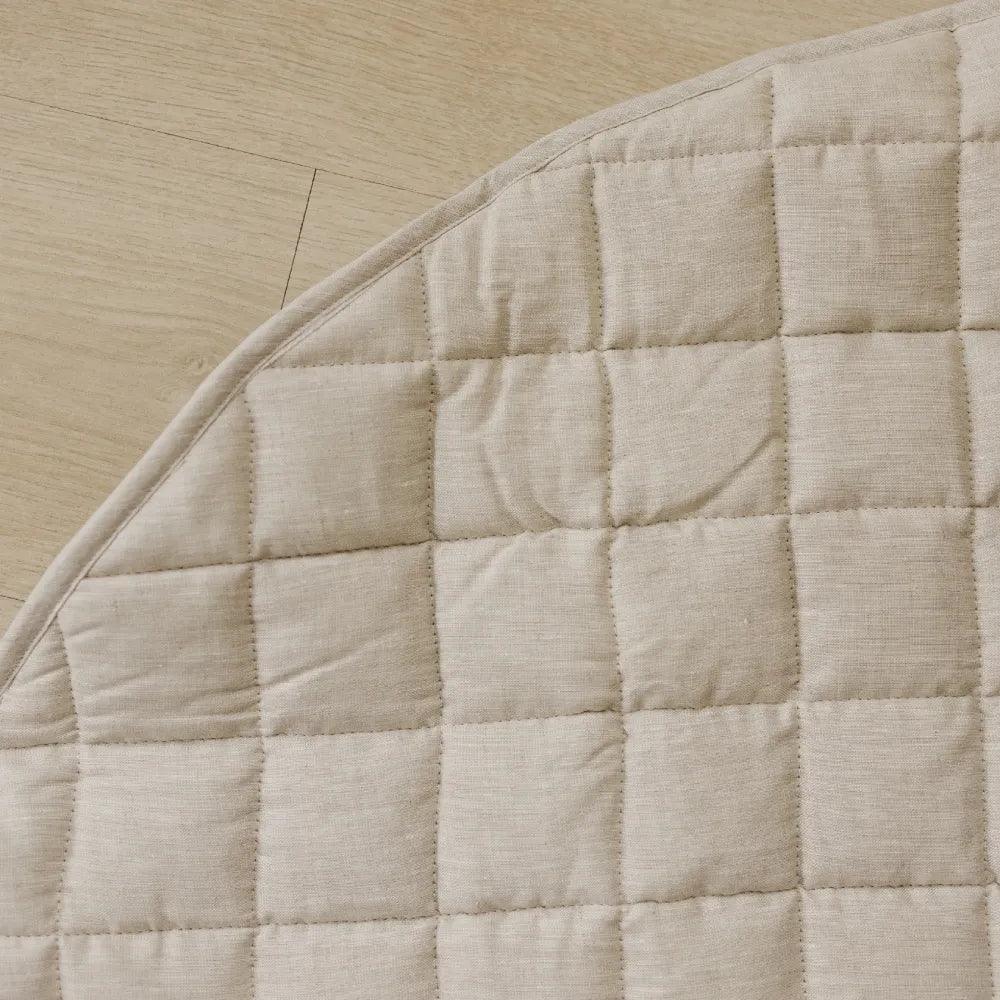 French Linen Baby Playmat - Cappuccino - The Nurturing Nook