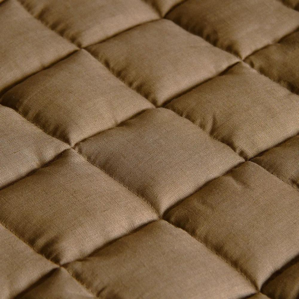 French Linen Baby Playmat - Chestnut - The Nurturing Nook