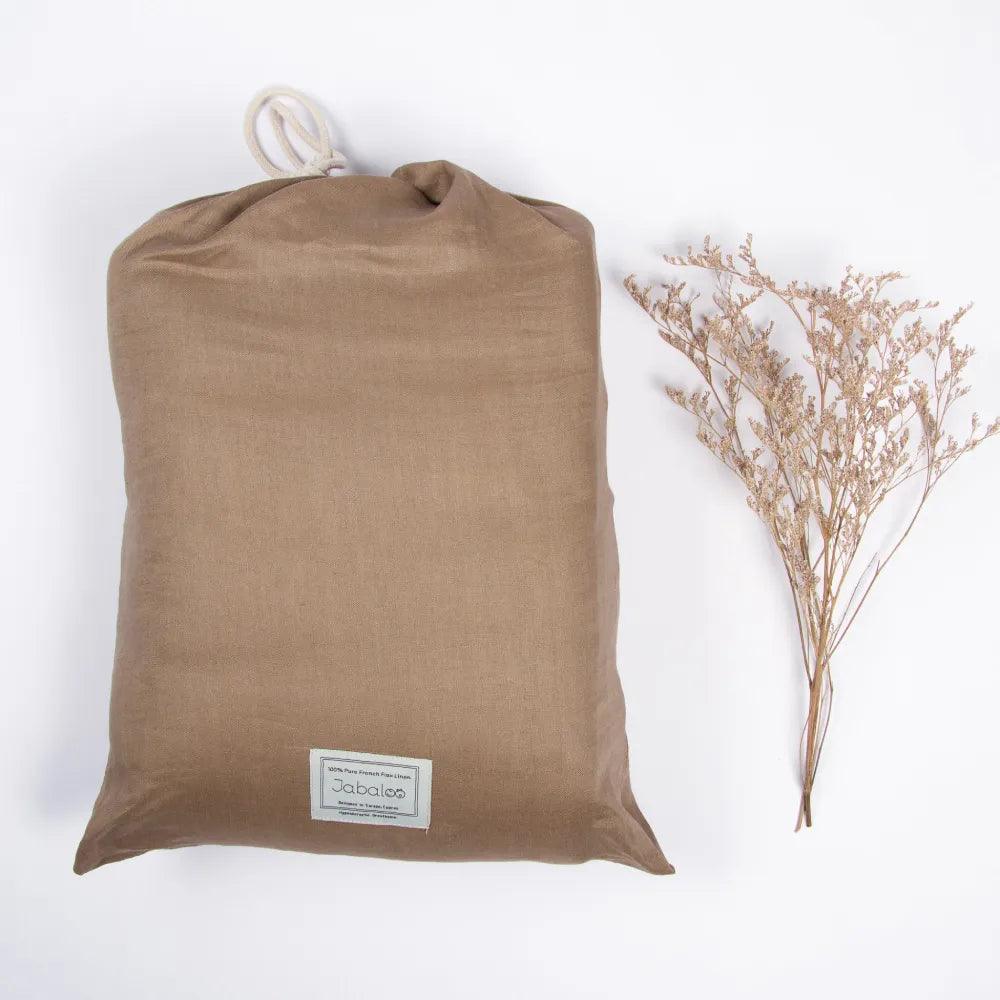 French Linen Baby Playmat - Chestnut - The Nurturing Nook