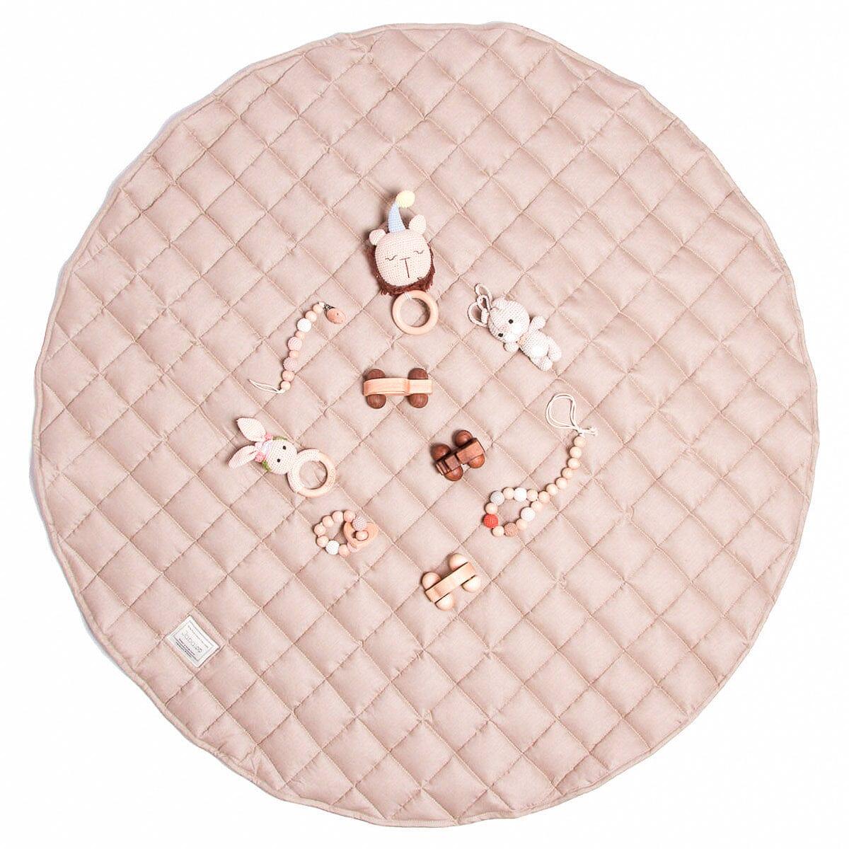 French Linen Baby Playmat - Oat - The Nurturing Nook