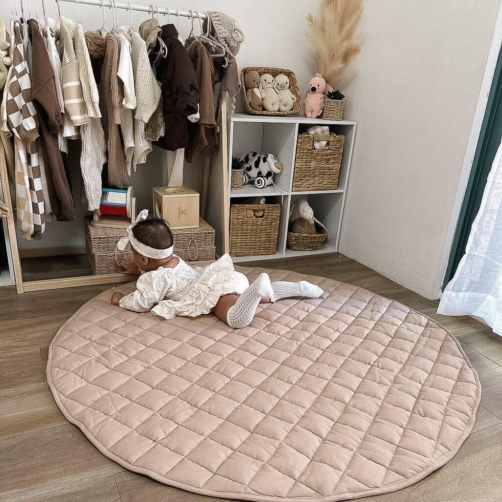 French Linen Baby Playmat - Oat - The Nurturing Nook