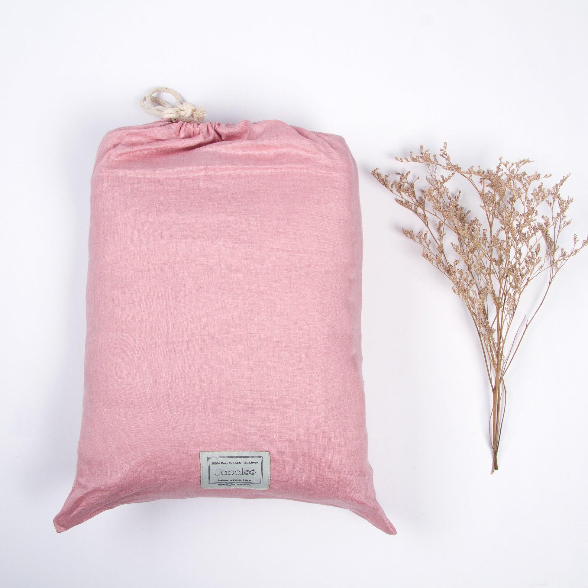 French Linen Baby Playmat - Soft Rose - The Nurturing Nook