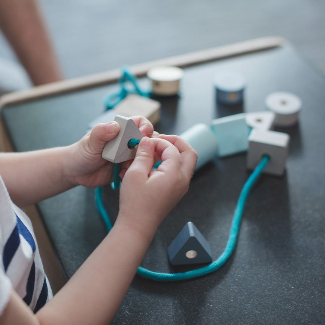 Geo Beads Lacing - The Nurturing Nook