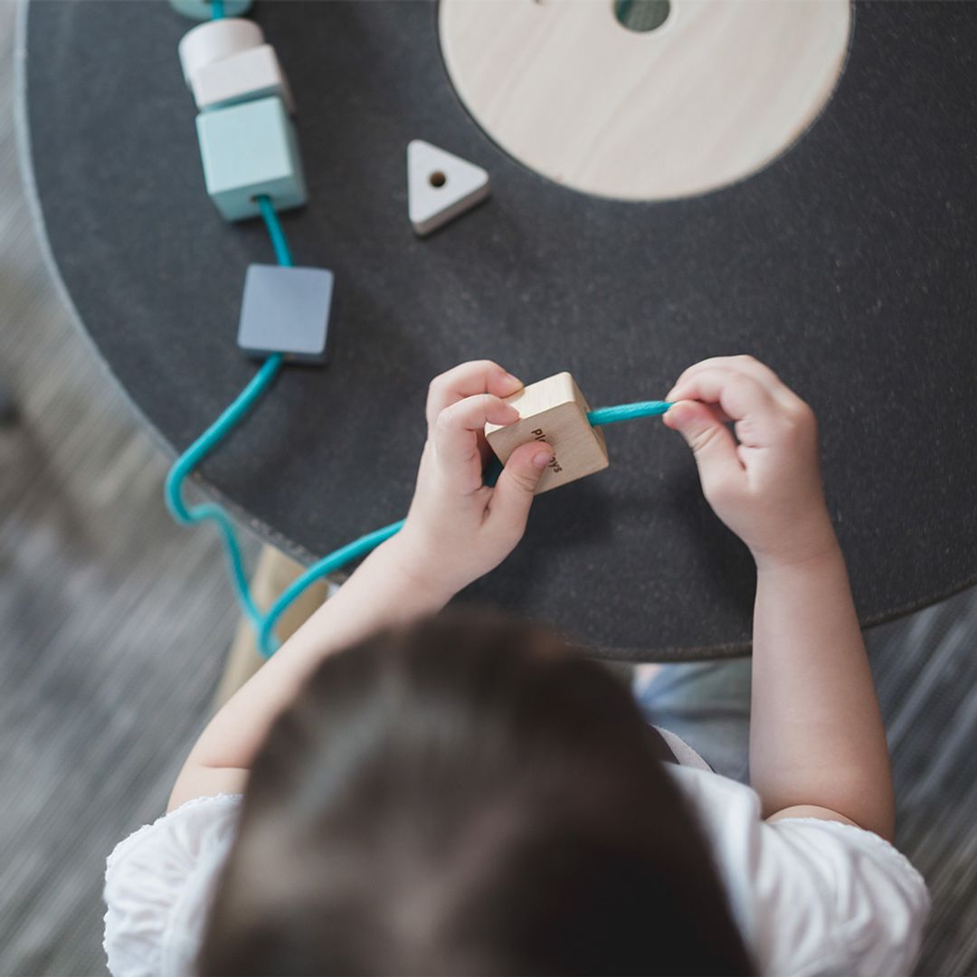 Geo Beads Lacing - The Nurturing Nook