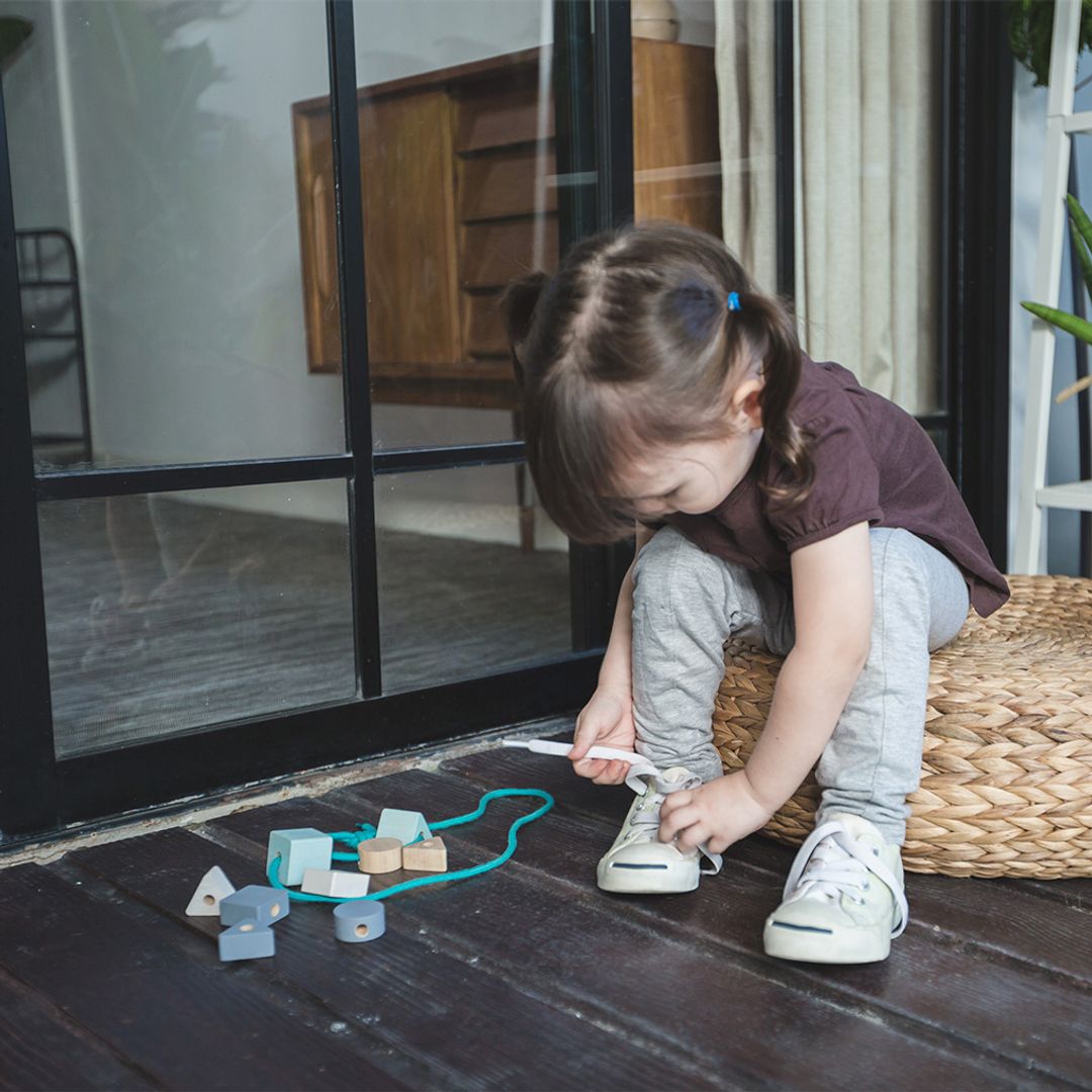 Geo Beads Lacing - The Nurturing Nook