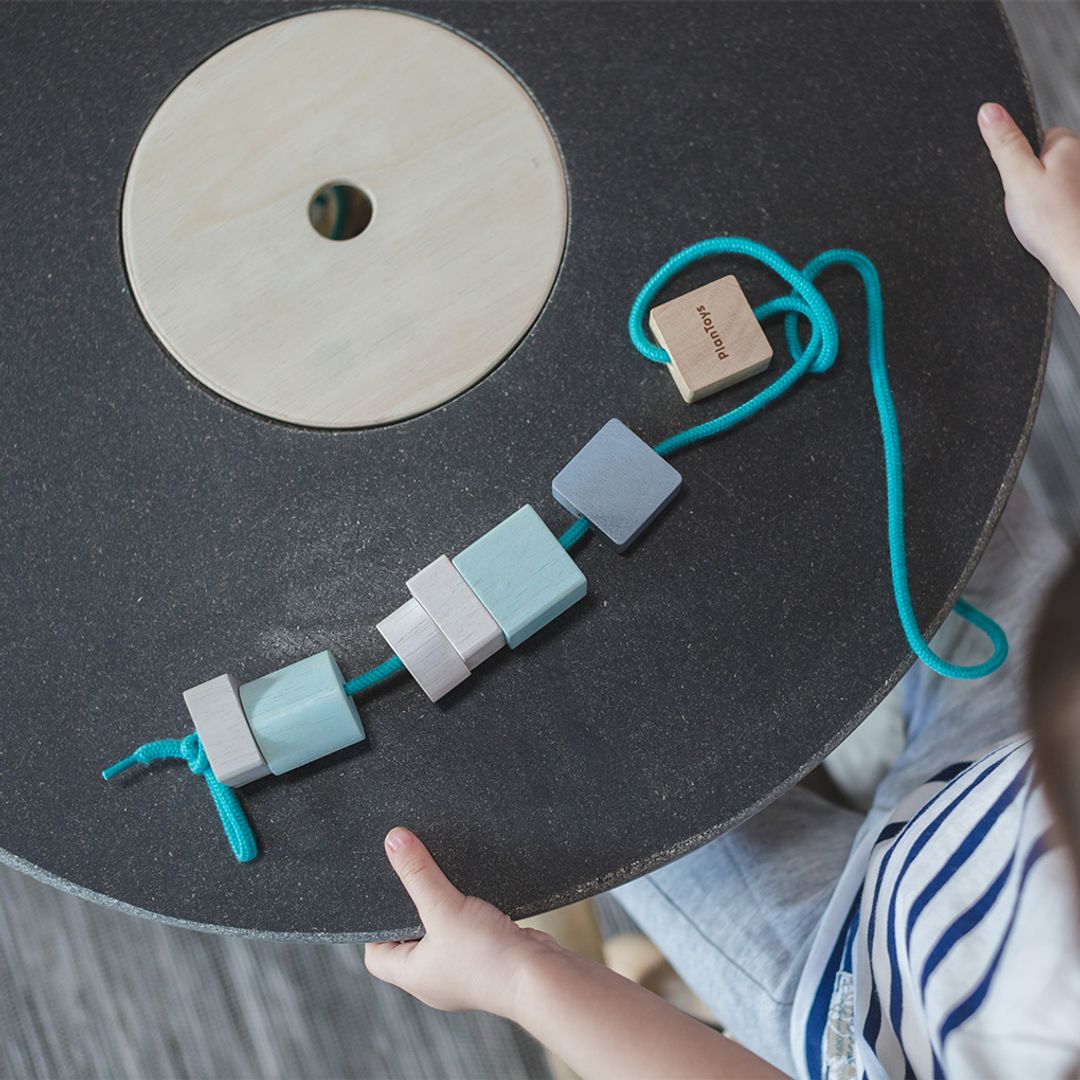 Geo Beads Lacing - The Nurturing Nook