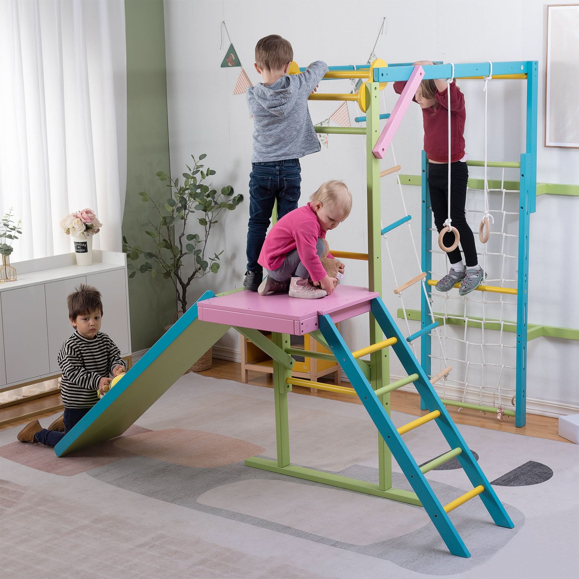 Grove 8 - in - 1 foldable wooden jungle gym - The Nurturing Nook