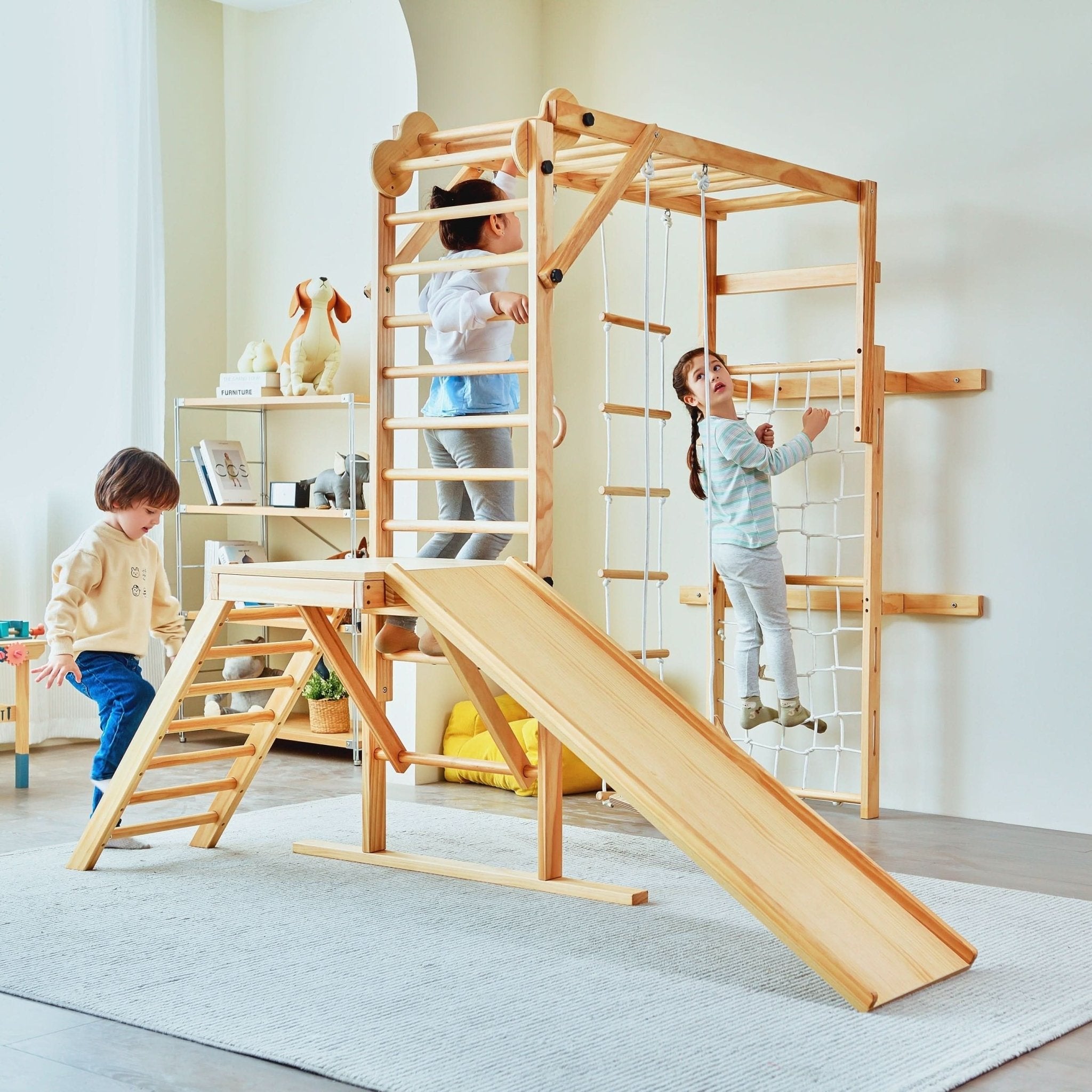 Grove 8-in-1 foldable wooden jungle gym