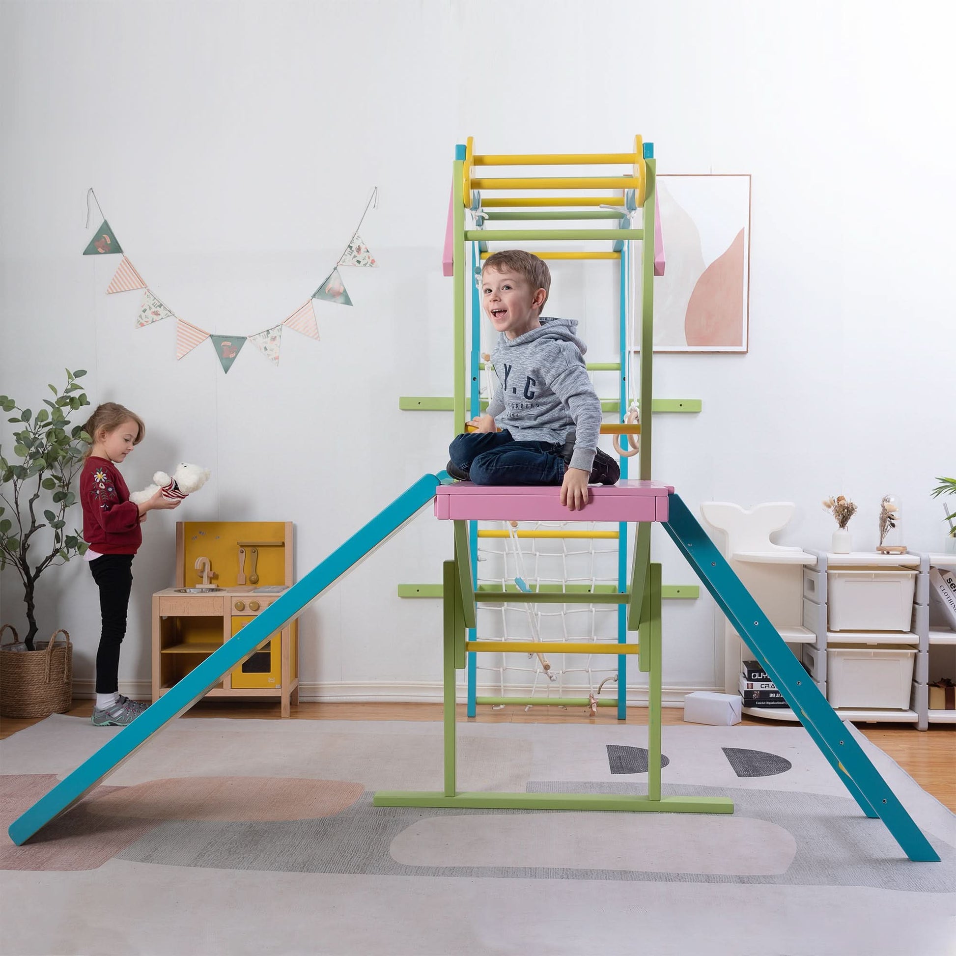 Grove 8 - in - 1 foldable wooden jungle gym - The Nurturing Nook