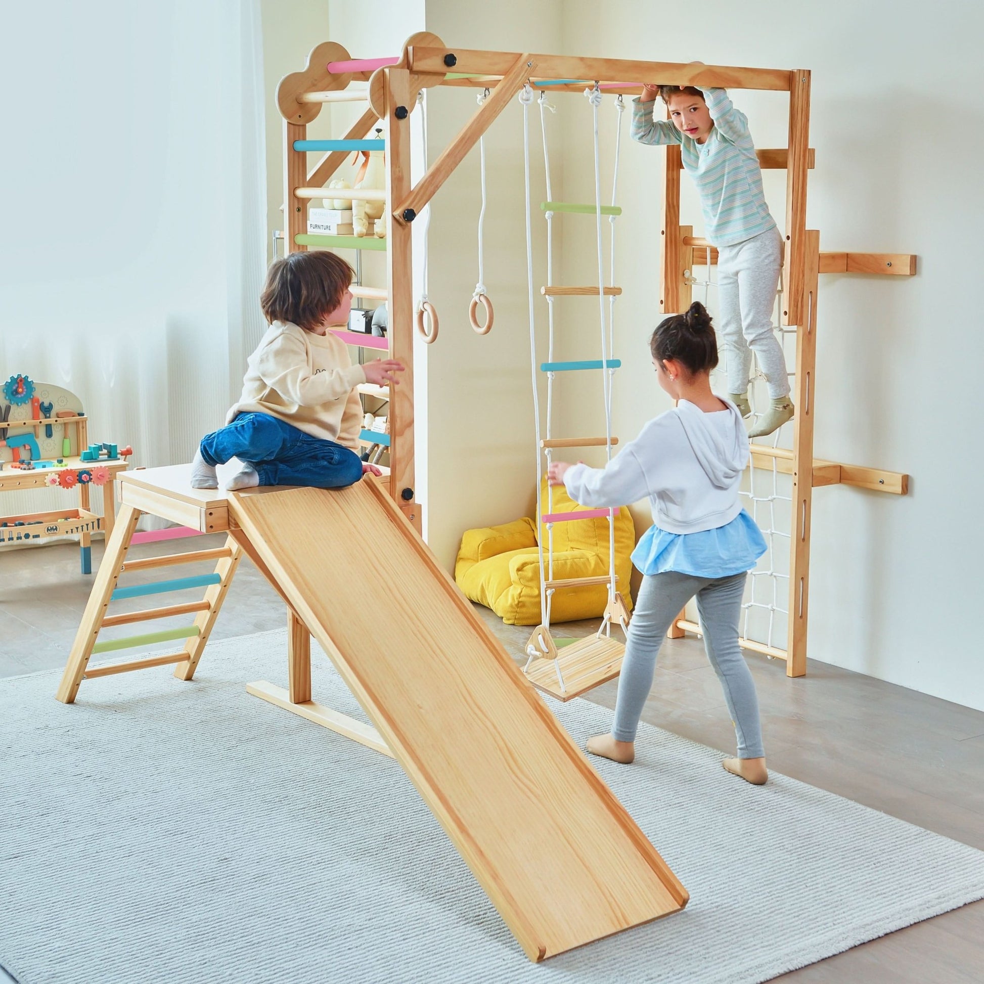 Grove 8 - in - 1 foldable wooden jungle gym - The Nurturing Nook