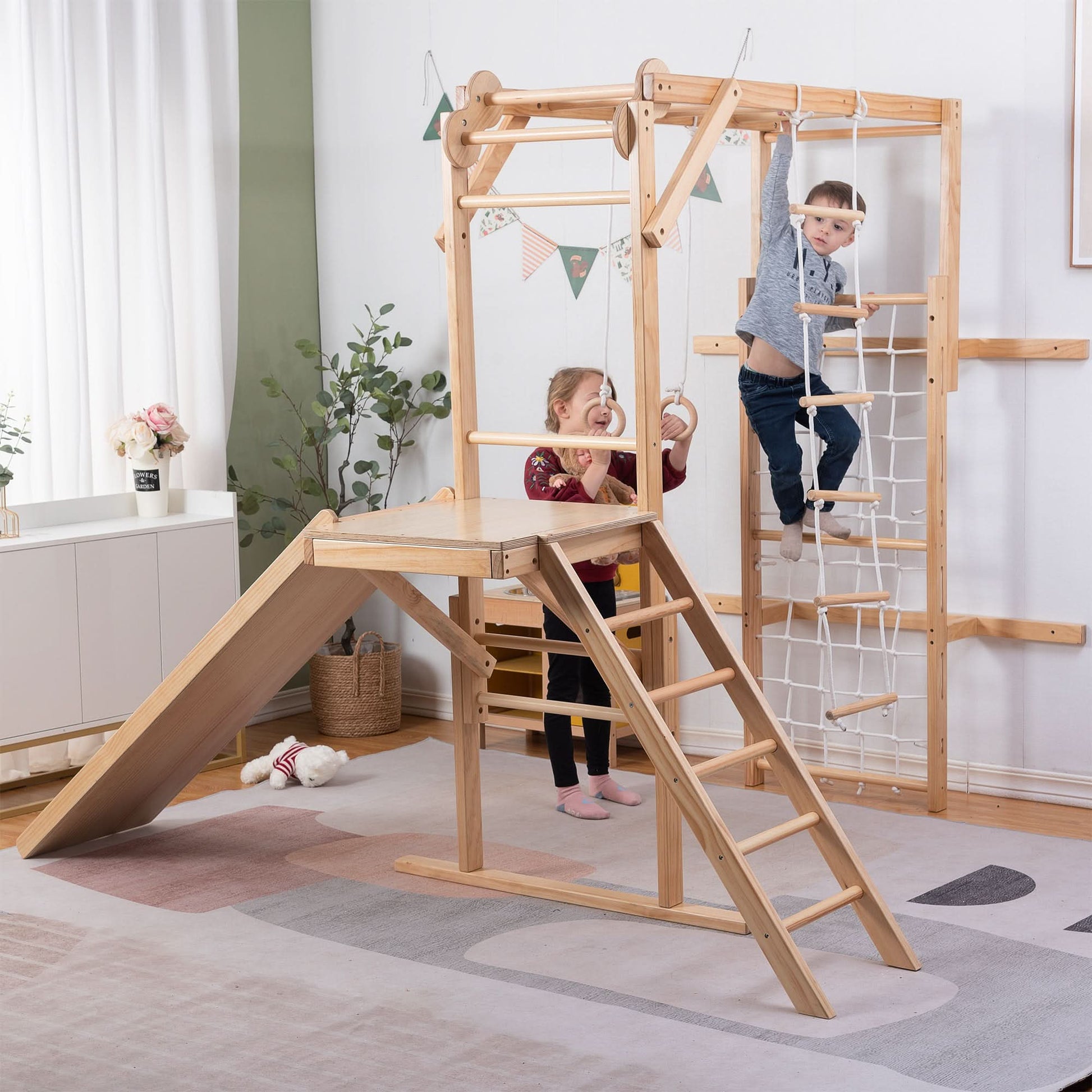 Grove 8 - in - 1 foldable wooden jungle gym - The Nurturing Nook