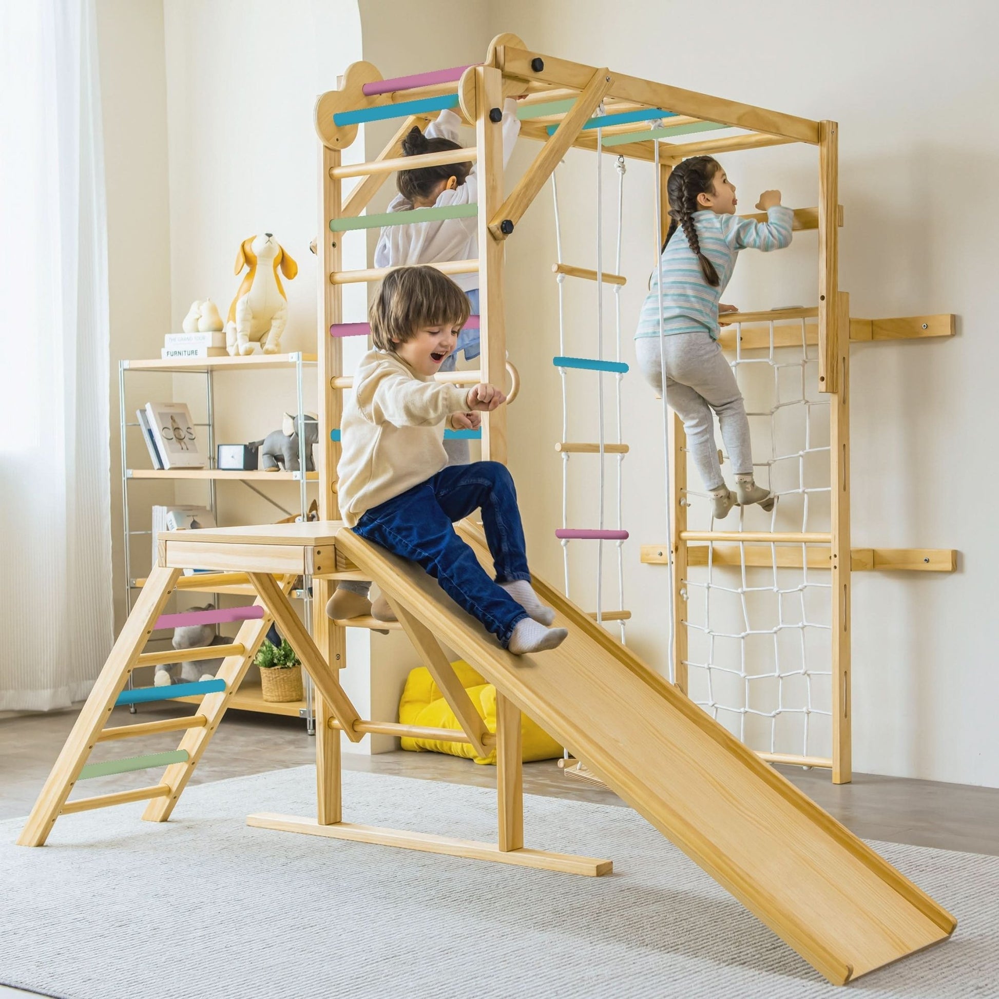 Grove 8 - in - 1 foldable wooden jungle gym - The Nurturing Nook