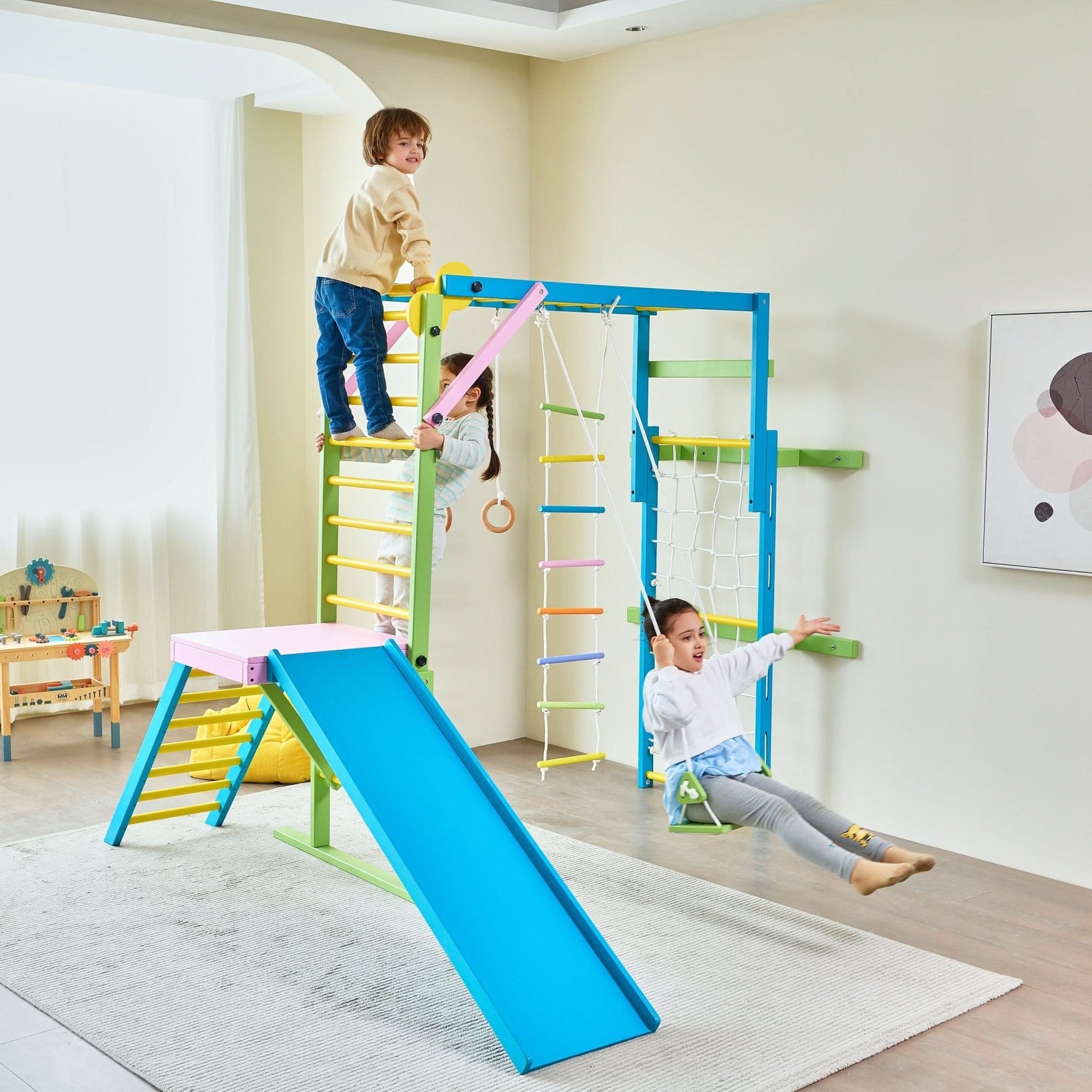 Grove 8 - in - 1 foldable wooden jungle gym - The Nurturing Nook