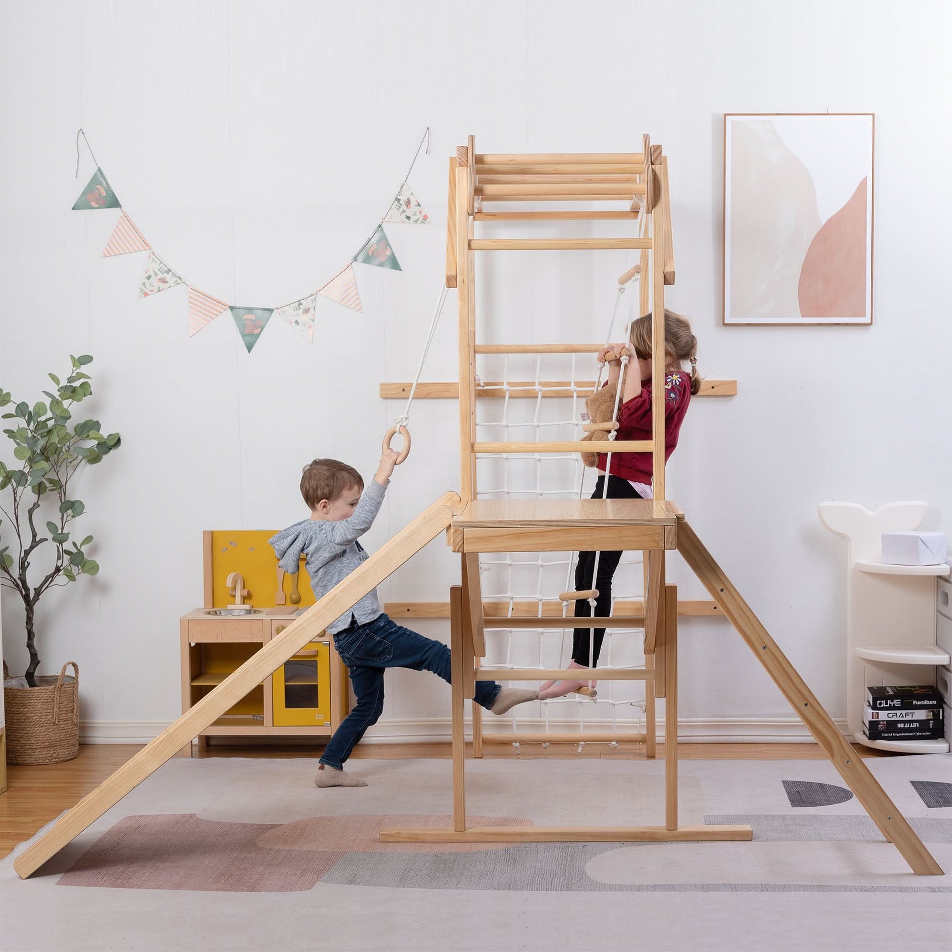 Grove 8 - in - 1 foldable wooden jungle gym - The Nurturing Nook
