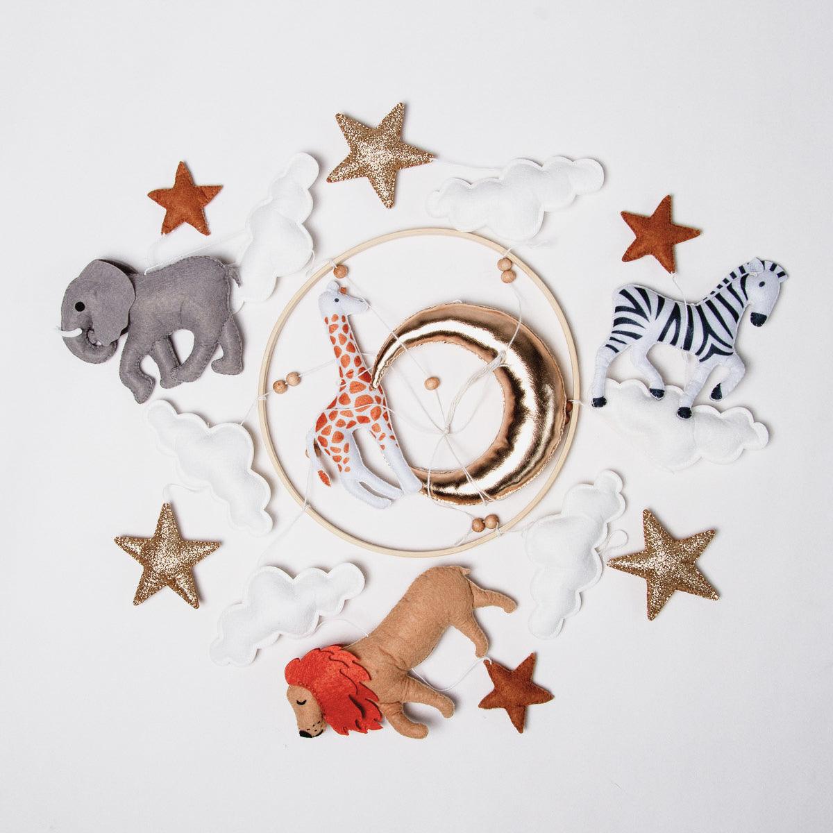 Handmade Baby Mobile | Safari - The Nurturing Nook