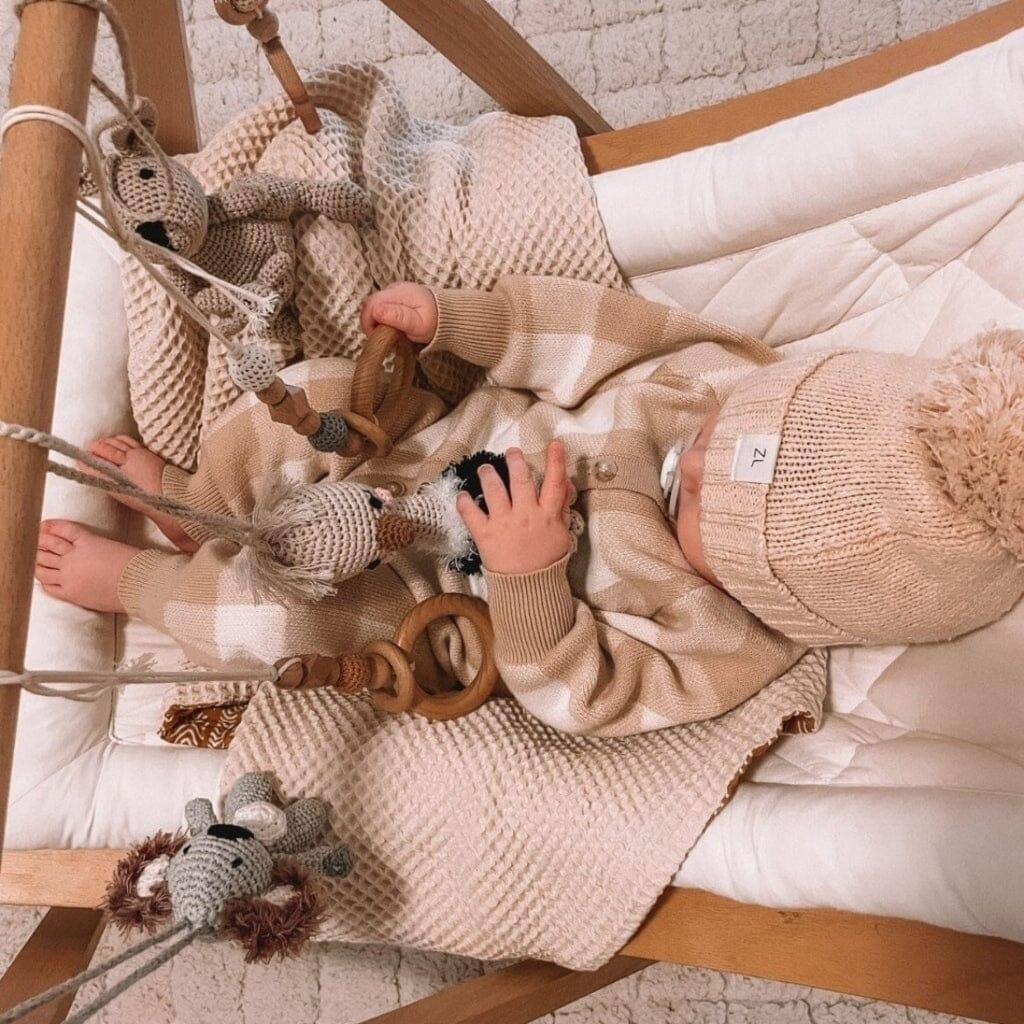 Handmade Crochet Toys for Baby Gym | Australian friends - The Nurturing Nook