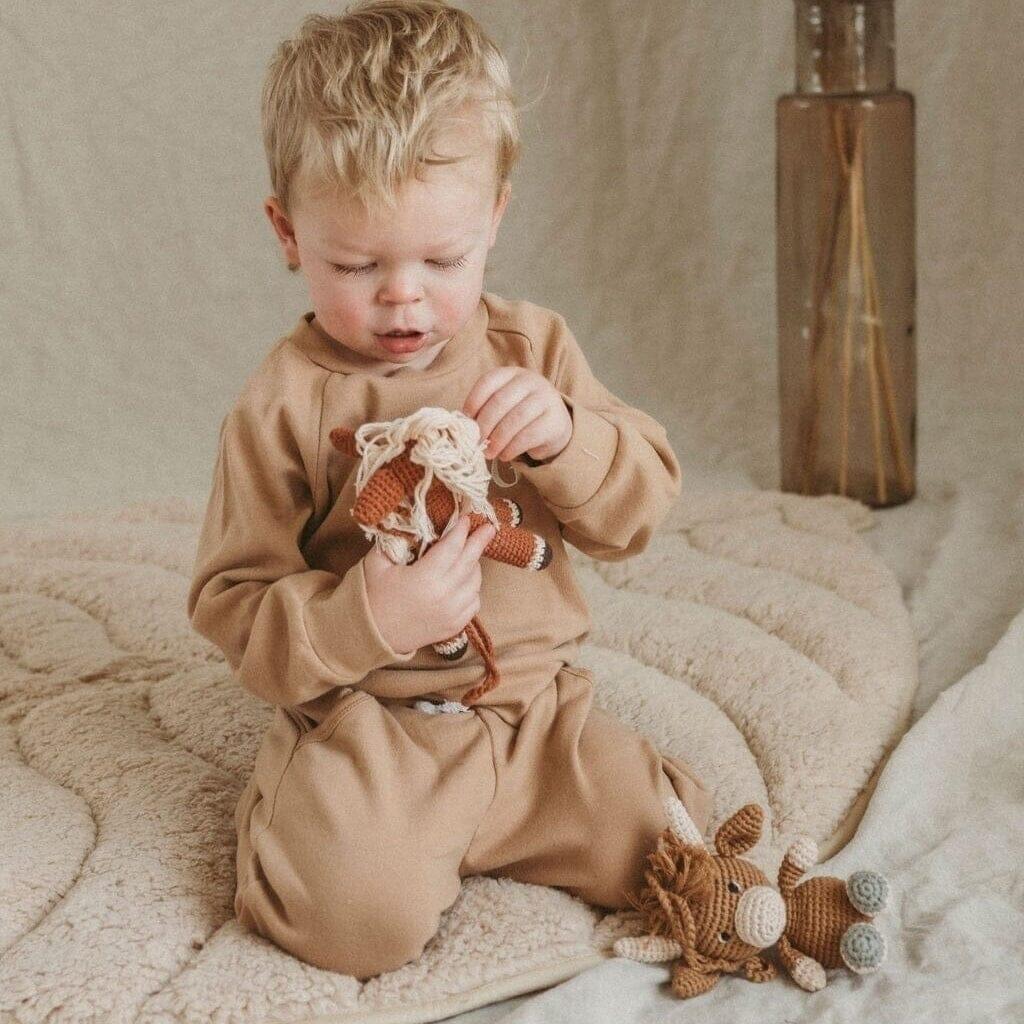 Handmade Crochet Toys for Baby Gym | Farm House - The Nurturing Nook