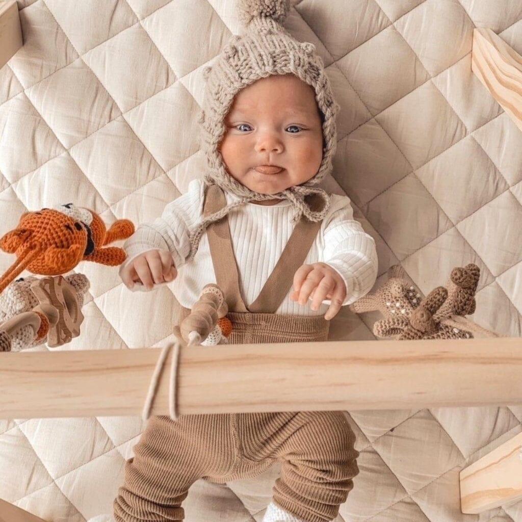 Handmade Crochet Toys for Baby Gym | Forest Family - The Nurturing Nook