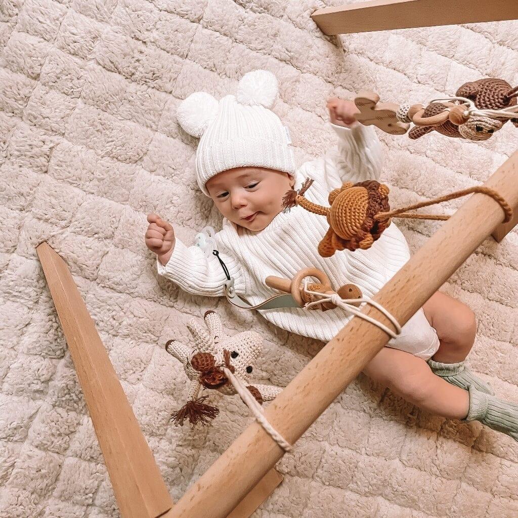 Handmade Crochet Toys for Baby Gym | Savanna Friends - The Nurturing Nook