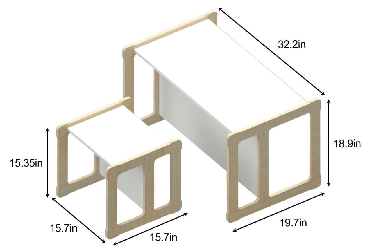 Hanover - convertible weaning table and chair set - The Nurturing Nook