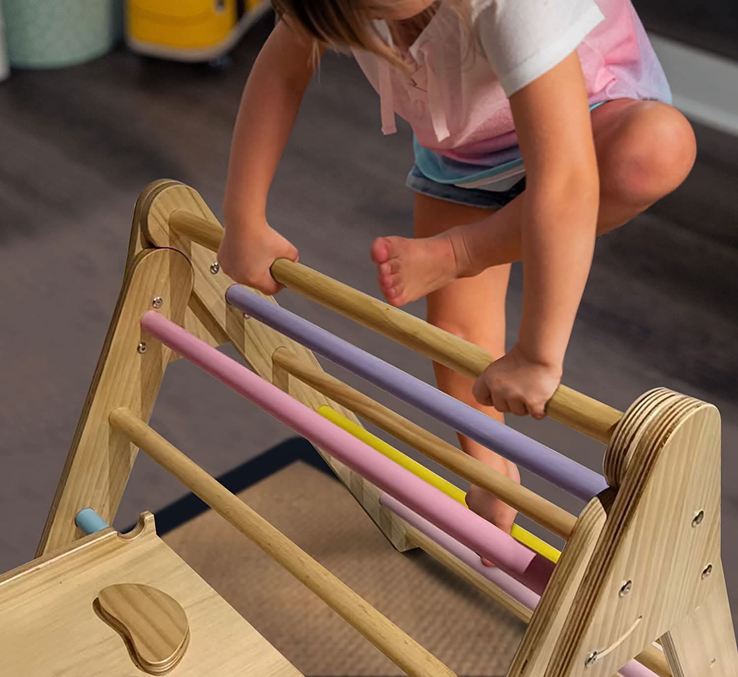 Hazel - Pikler Triangle Ladder & Rocker Set - The Nurturing Nook