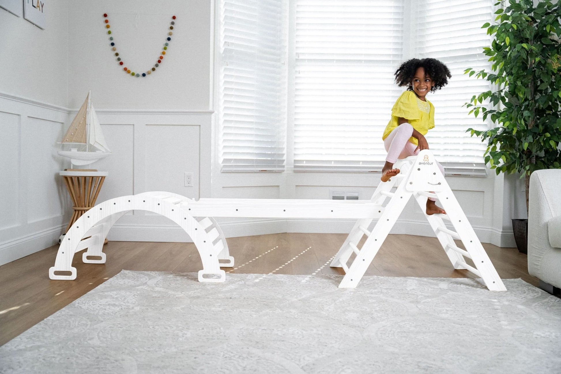 Hazel - Pikler Triangle Ladder & Rocker Set - The Nurturing Nook
