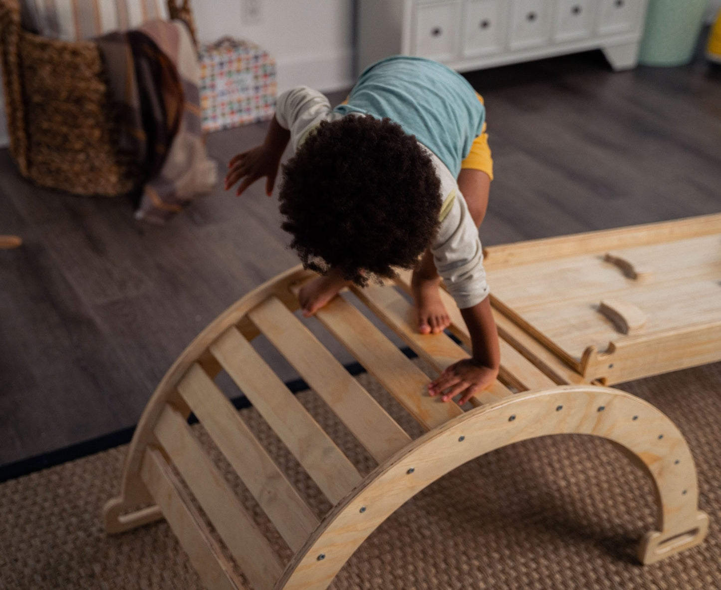 Hazel - Pikler Triangle Ladder & Rocker Set - The Nurturing Nook