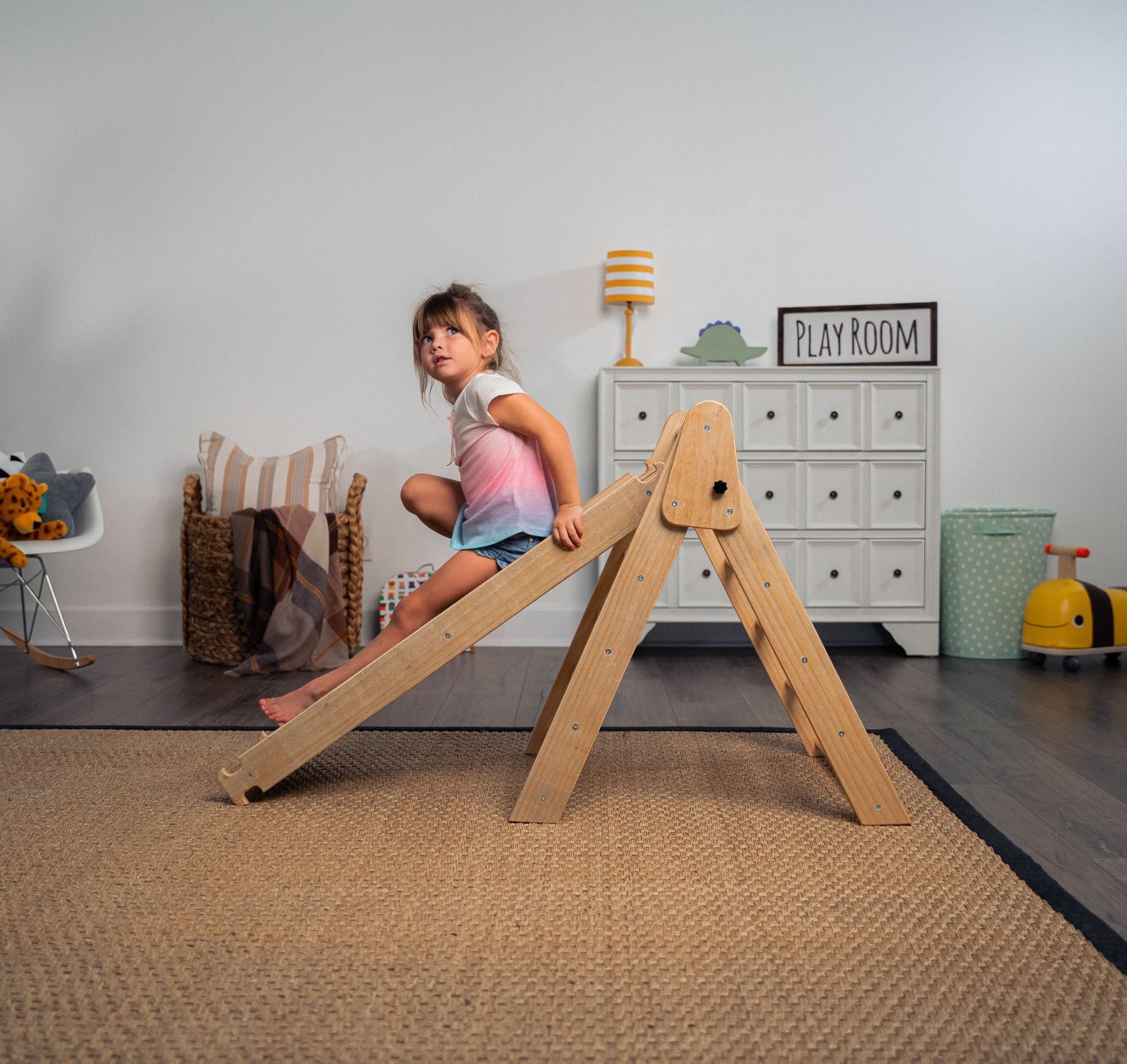 Hazel - Pikler Triangle Ladder & Rocker Set - The Nurturing Nook