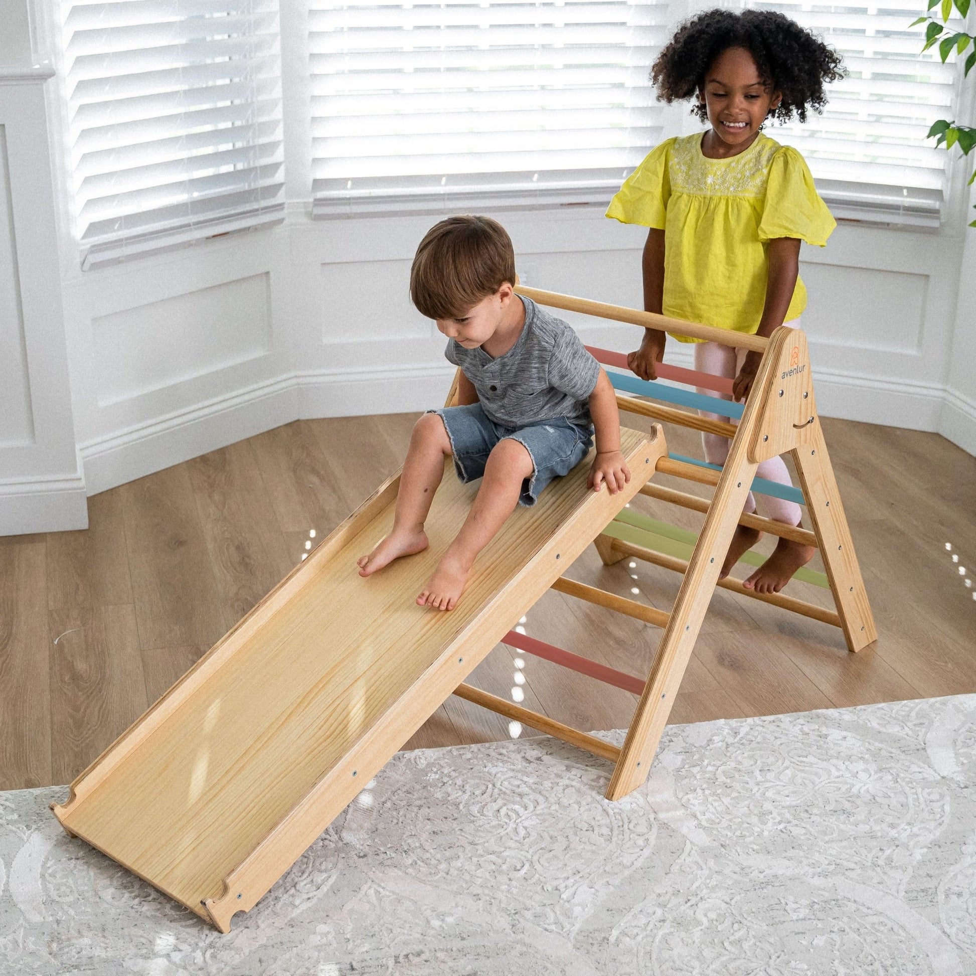 Hazel - Pikler Triangle Ladder & Rocker Set - The Nurturing Nook