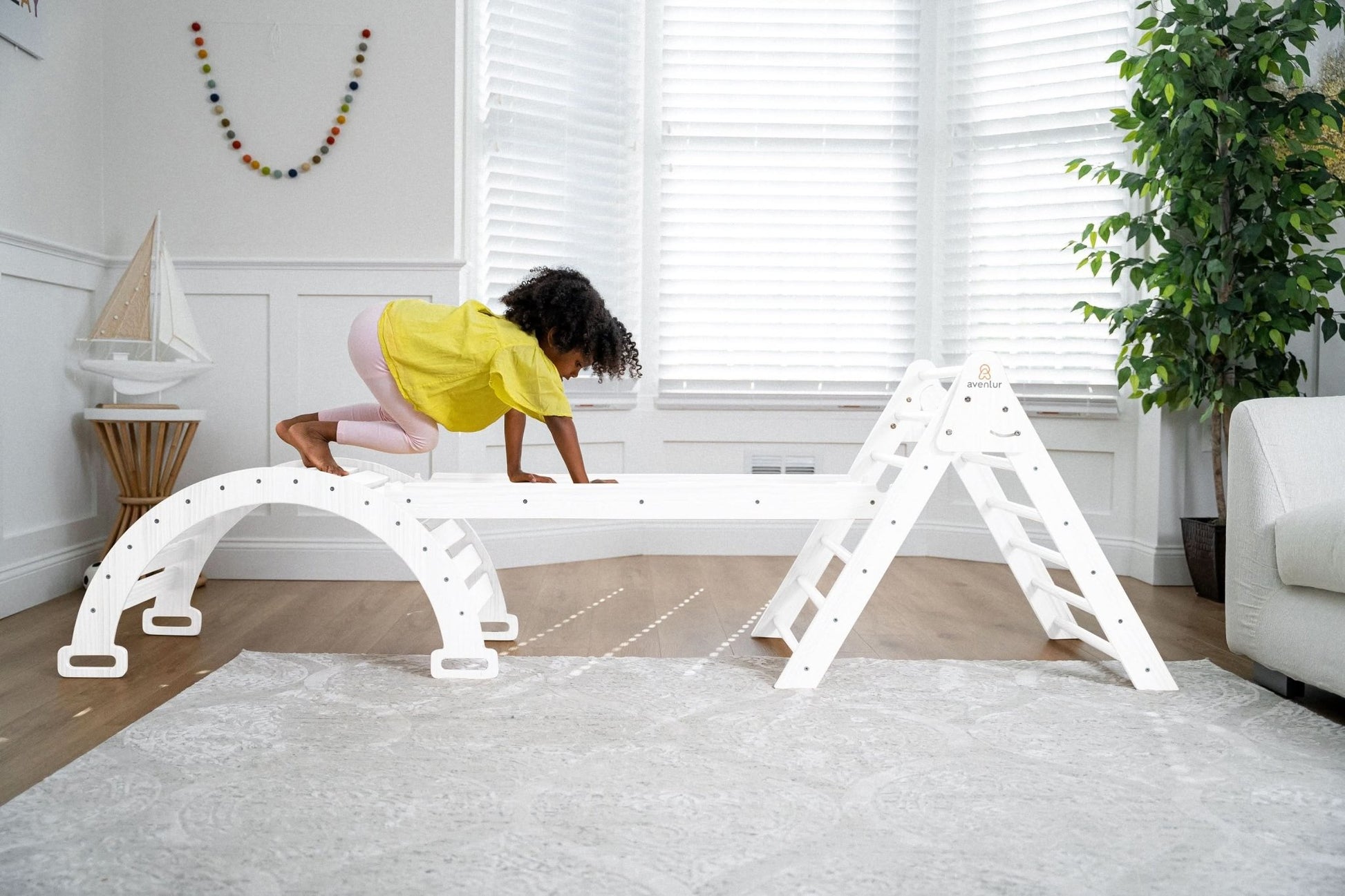 Hazel - Pikler Triangle Ladder & Rocker Set - The Nurturing Nook