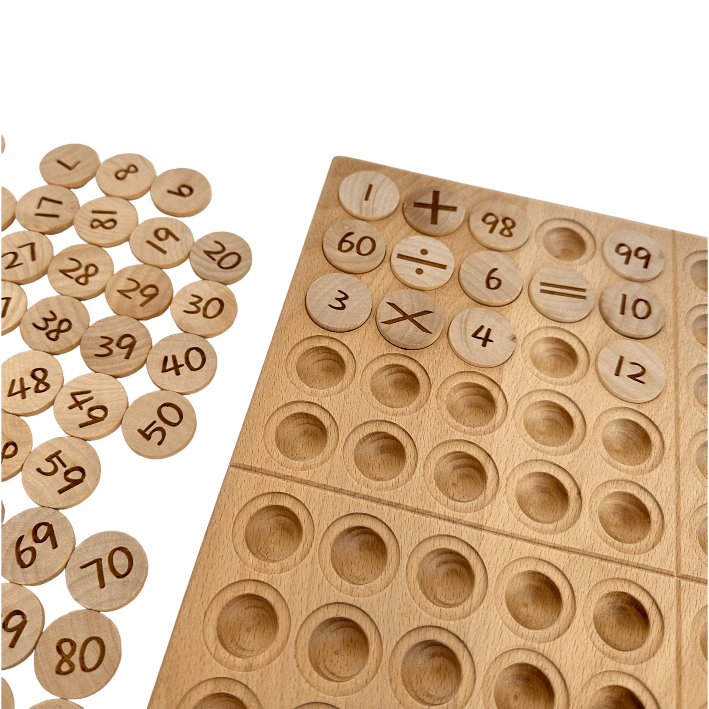 Hundred Frame Coin Pockets Set with Counting and Alphabet Coins - The Nurturing Nook