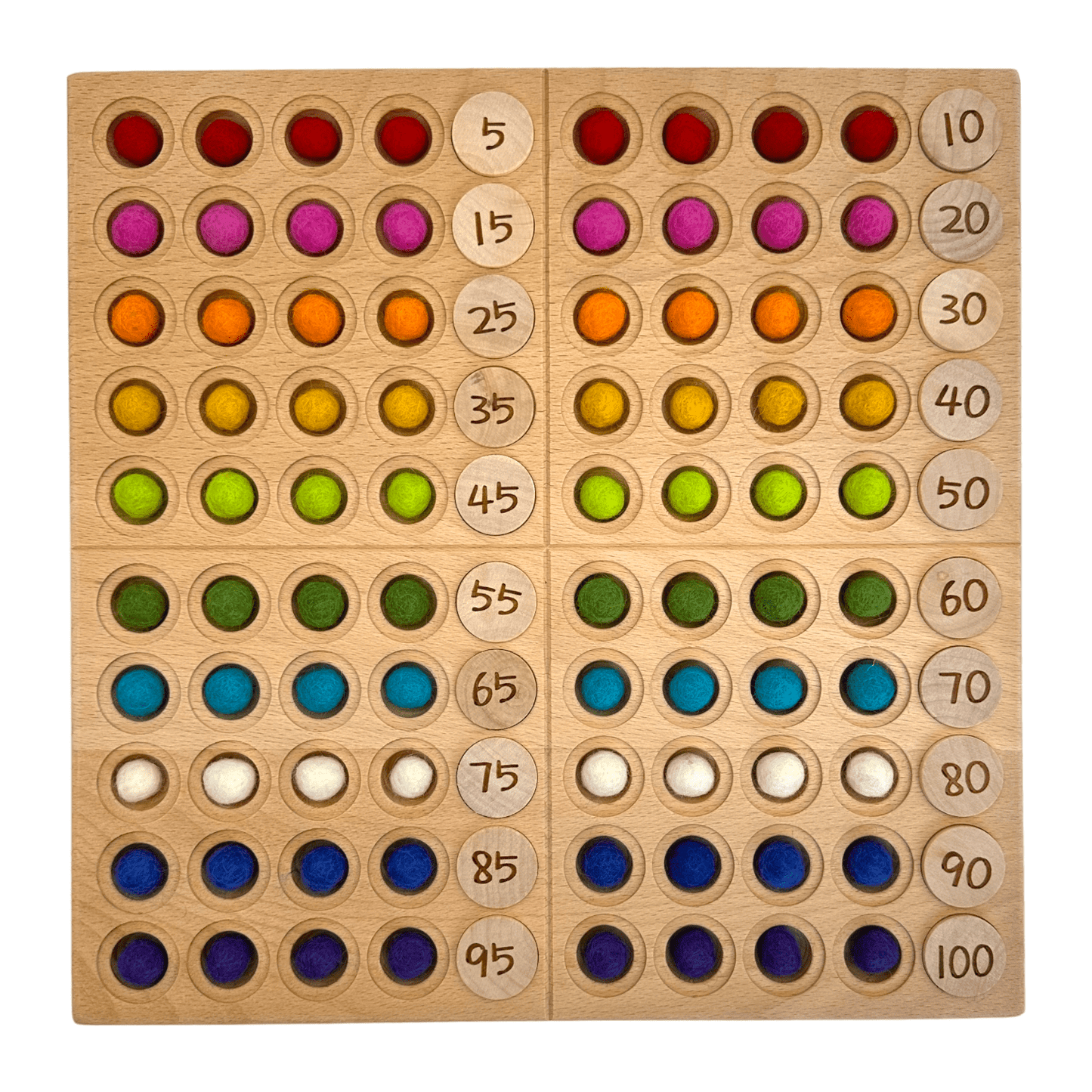 Hundred Frame Coin Pockets Set with Counting and Alphabet Coins - The Nurturing Nook