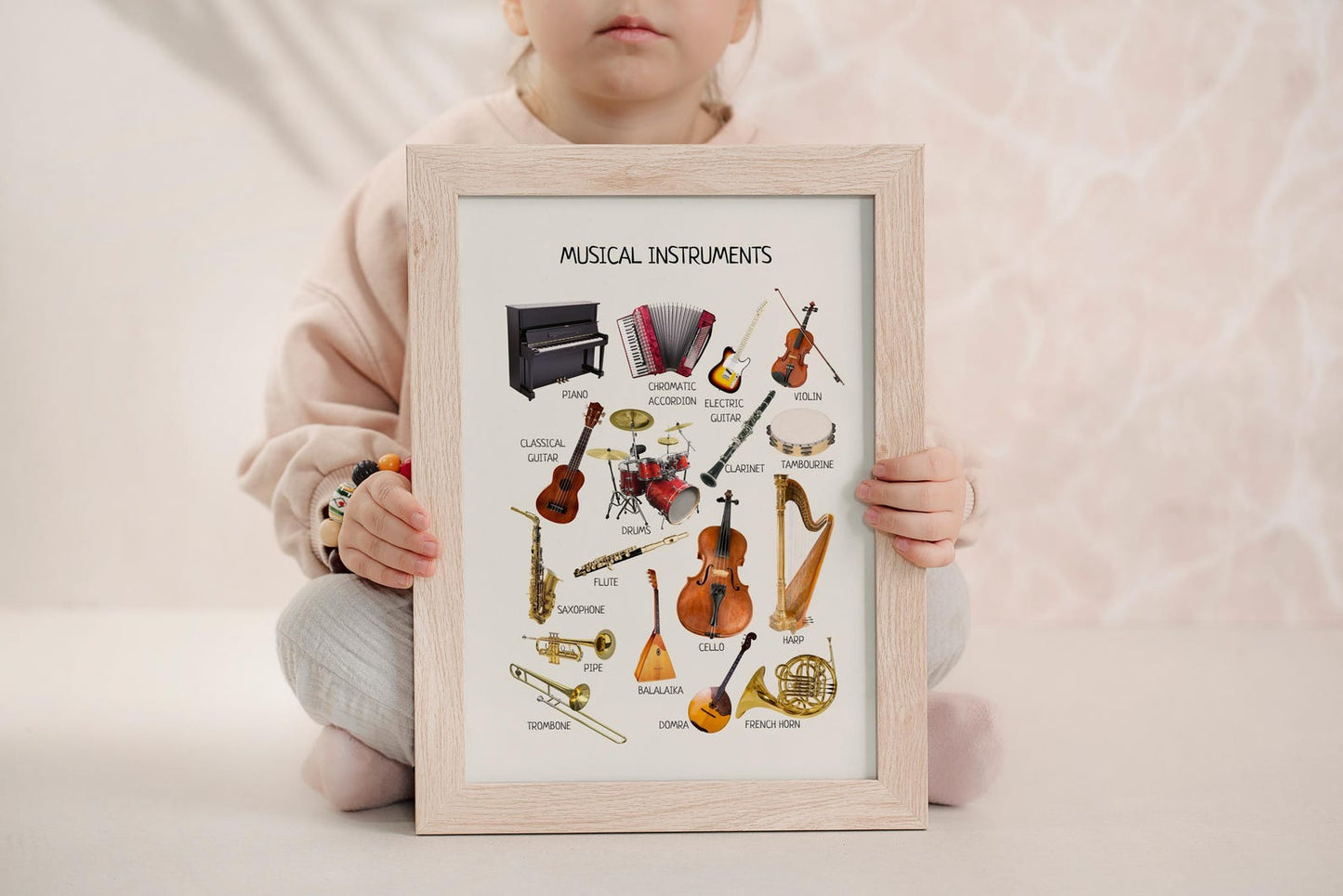 Musical Instruments Poster - Montessori Educational Wall Art for Homeschool, Nursery & Classroom Decor | Digital Download