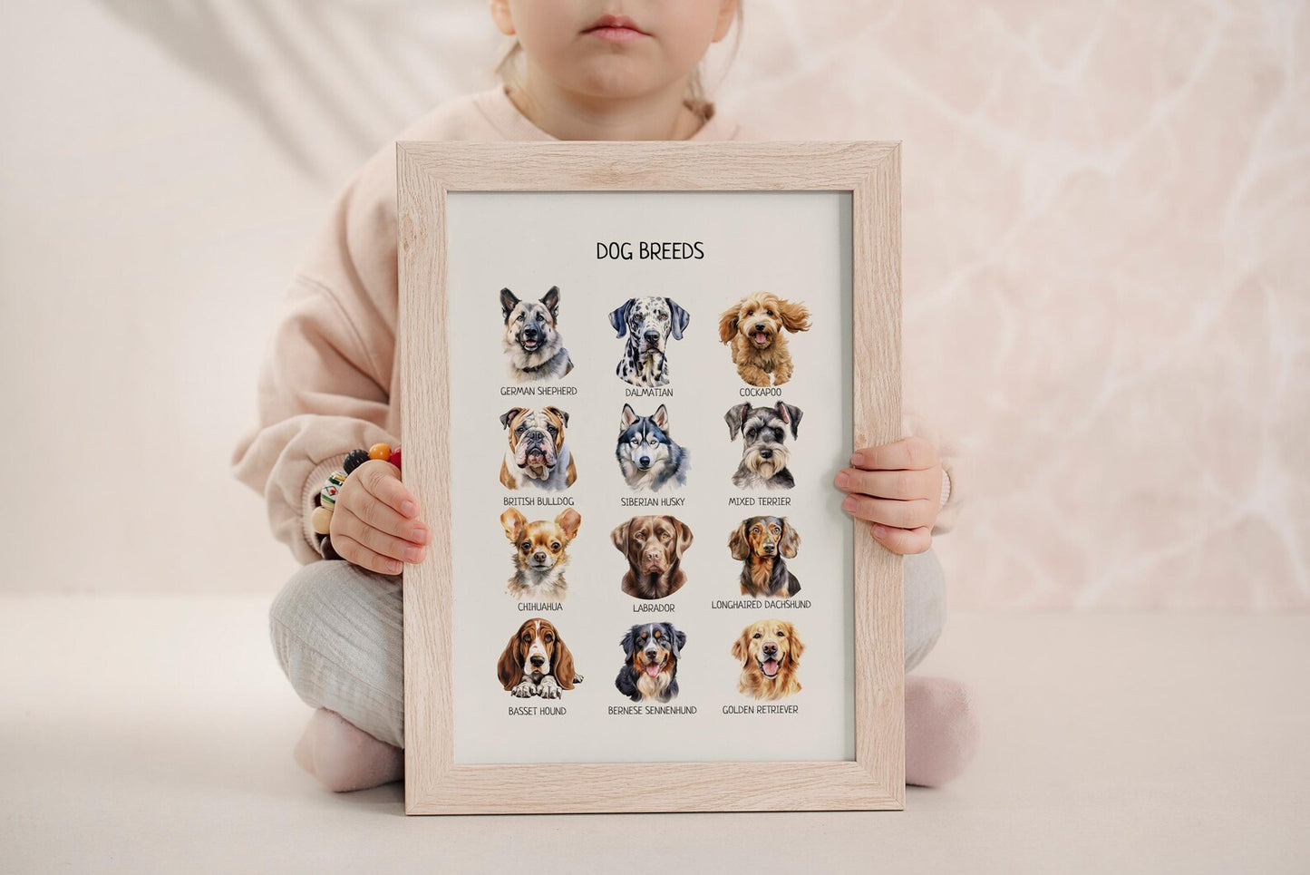 Dog Breeds Educational Poster - Montessori Wall Art for Kids’ Learning, Classroom & Nursery Decor | Digital Download