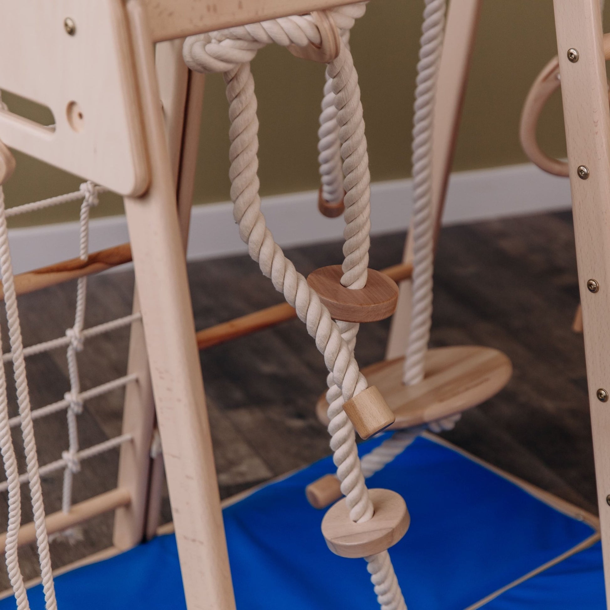 Indoor jungle gym – multi - position climbing tower with accessories - The Nurturing Nook