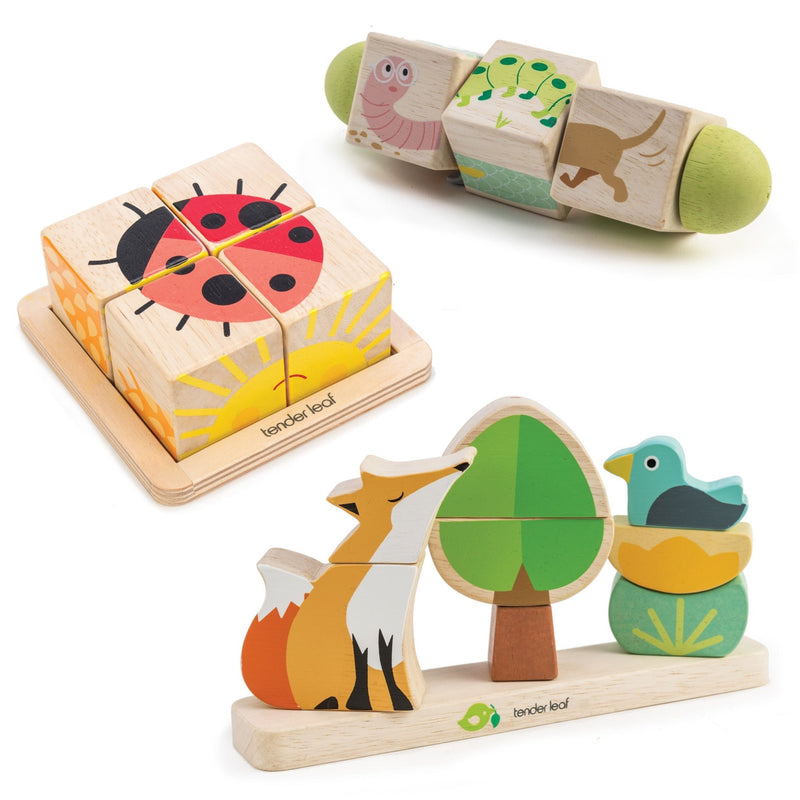 Tender Leaf twisting animal cubes infant puzzle collection