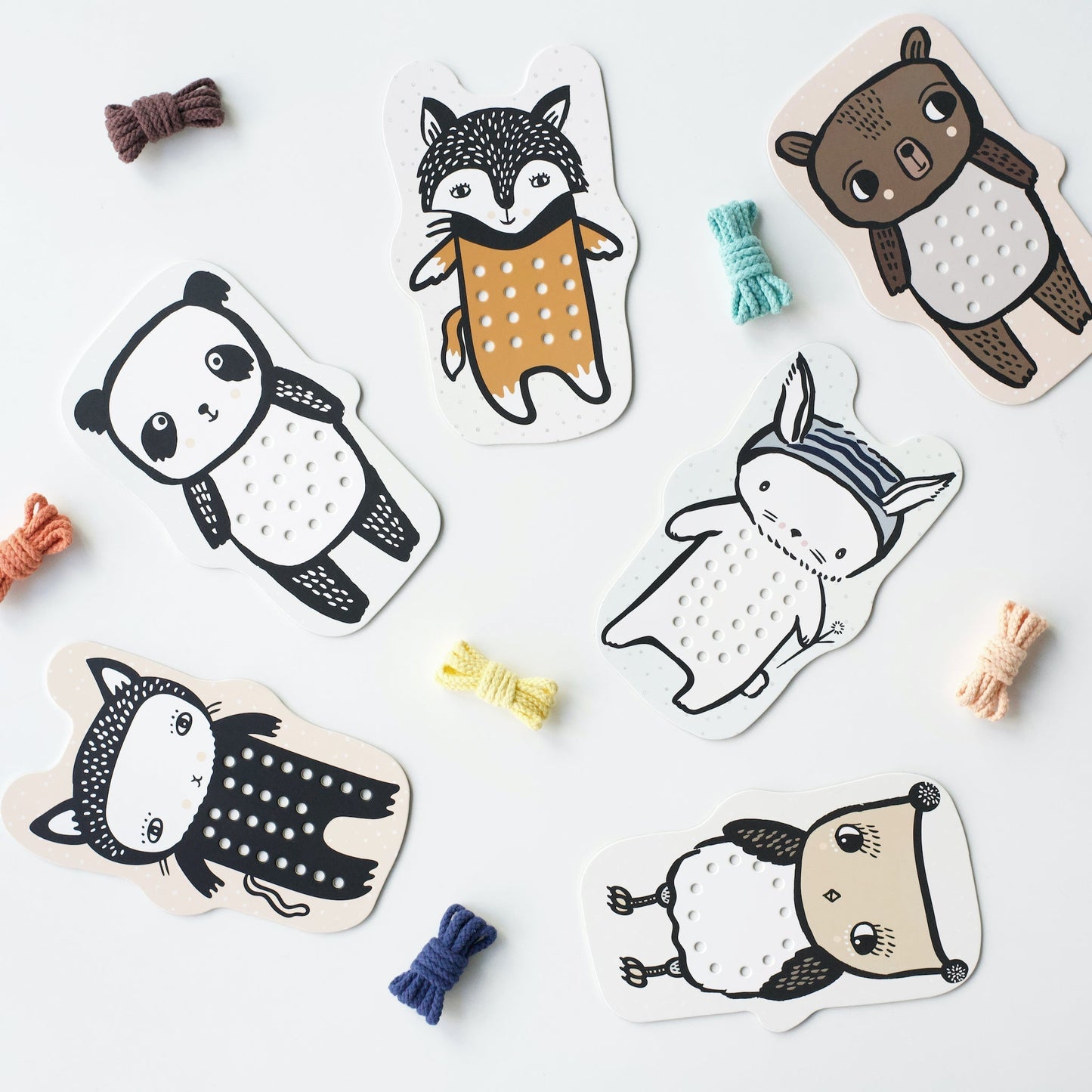 Lacing Cards - Baby Animals - The Nurturing Nook
