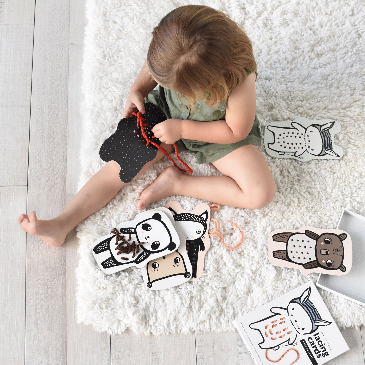 Lacing Cards - Baby Animals - The Nurturing Nook