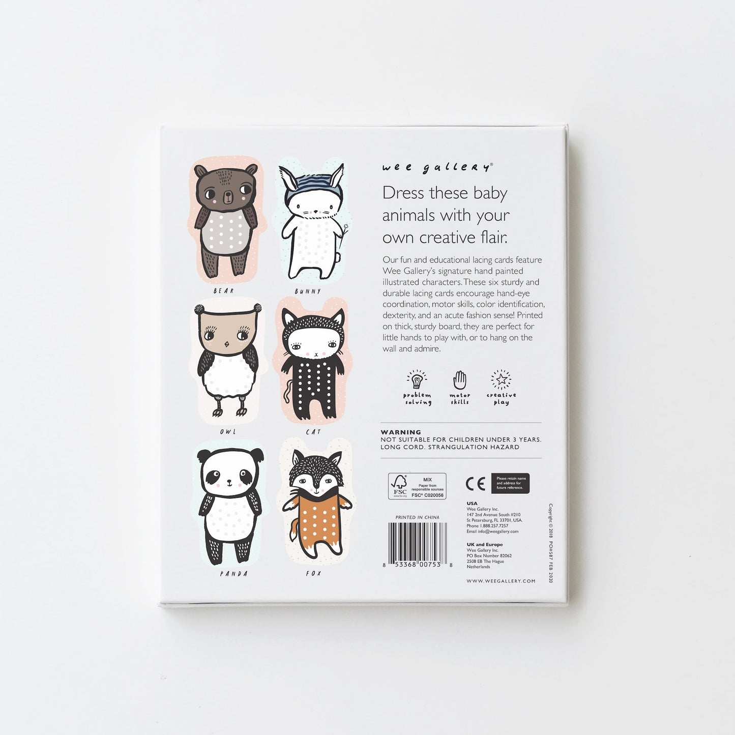 Lacing Cards - Baby Animals - The Nurturing Nook