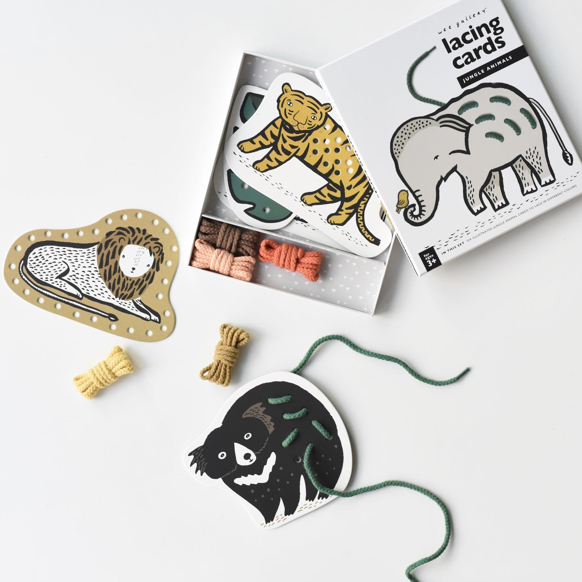 Lacing Cards - Jungle Animals - The Nurturing Nook