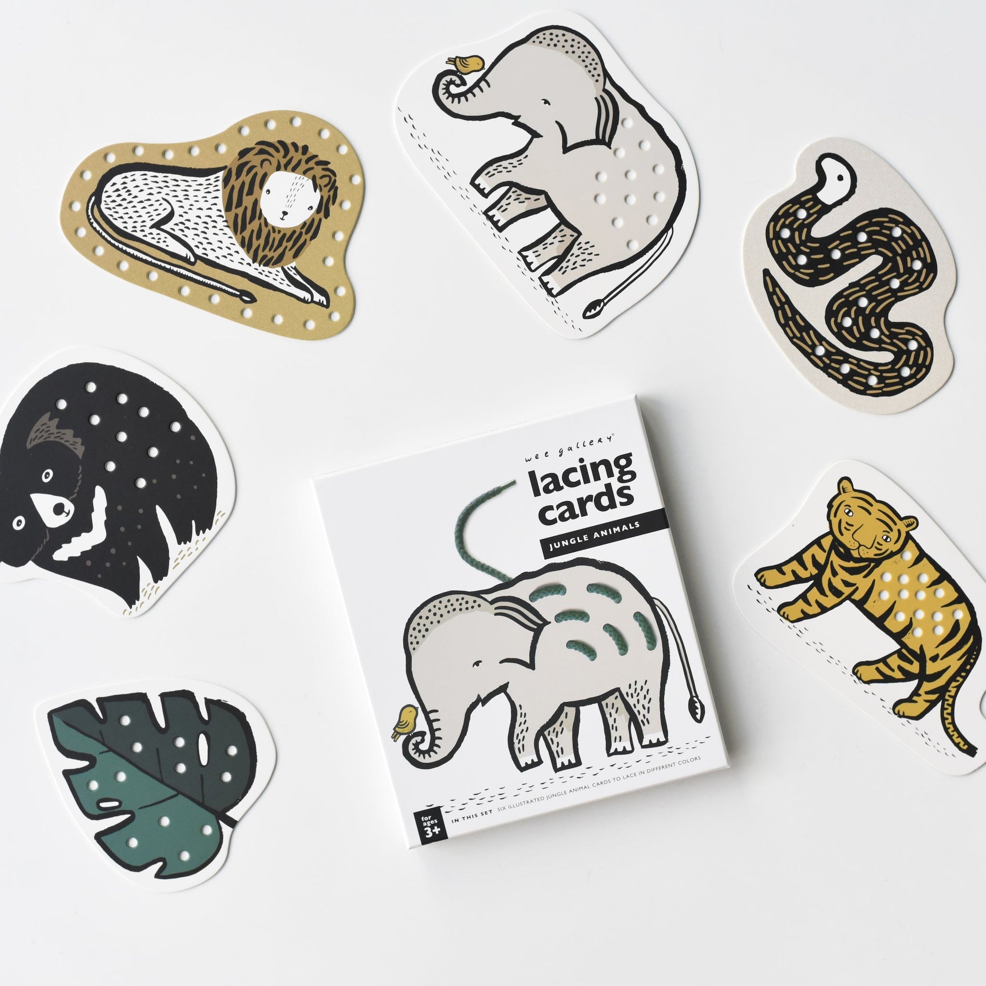Lacing Cards - Jungle Animals - The Nurturing Nook