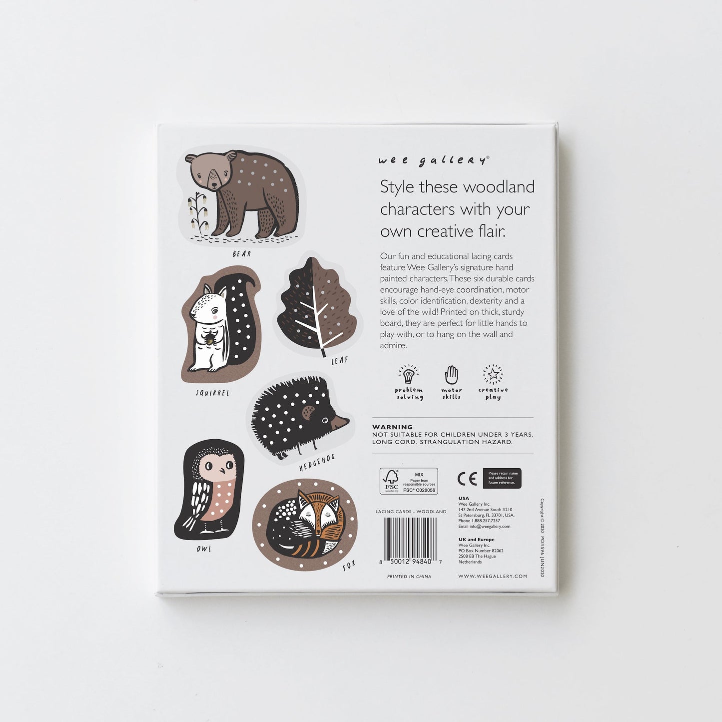 Lacing Cards - Woodland Animals - The Nurturing Nook