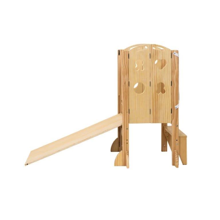 Laurel - 4 in 1 Foldable Kitchen Tower, Step Stool, Chalkboard and Slide - The Nurturing Nook