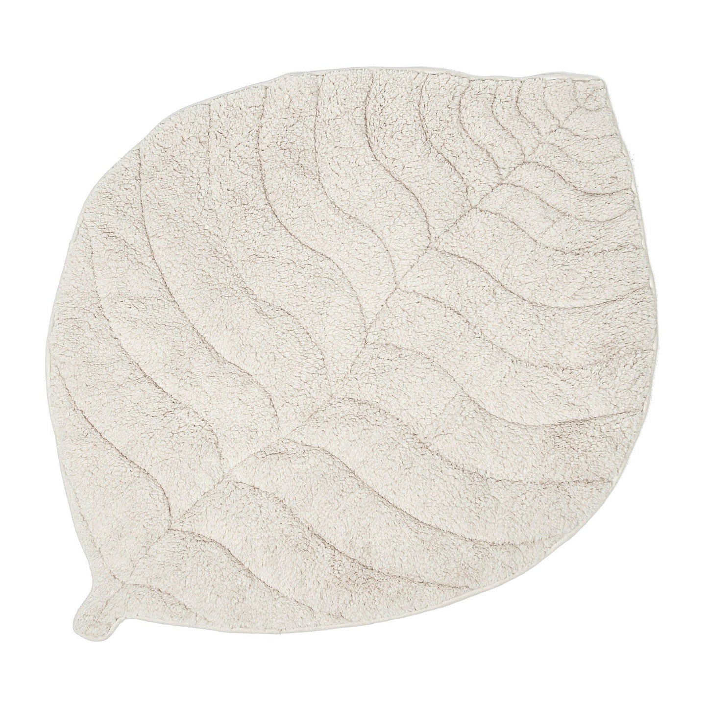 Leaf Shaped Sherpa & Cotton Baby Playmat - Pearl - The Nurturing Nook