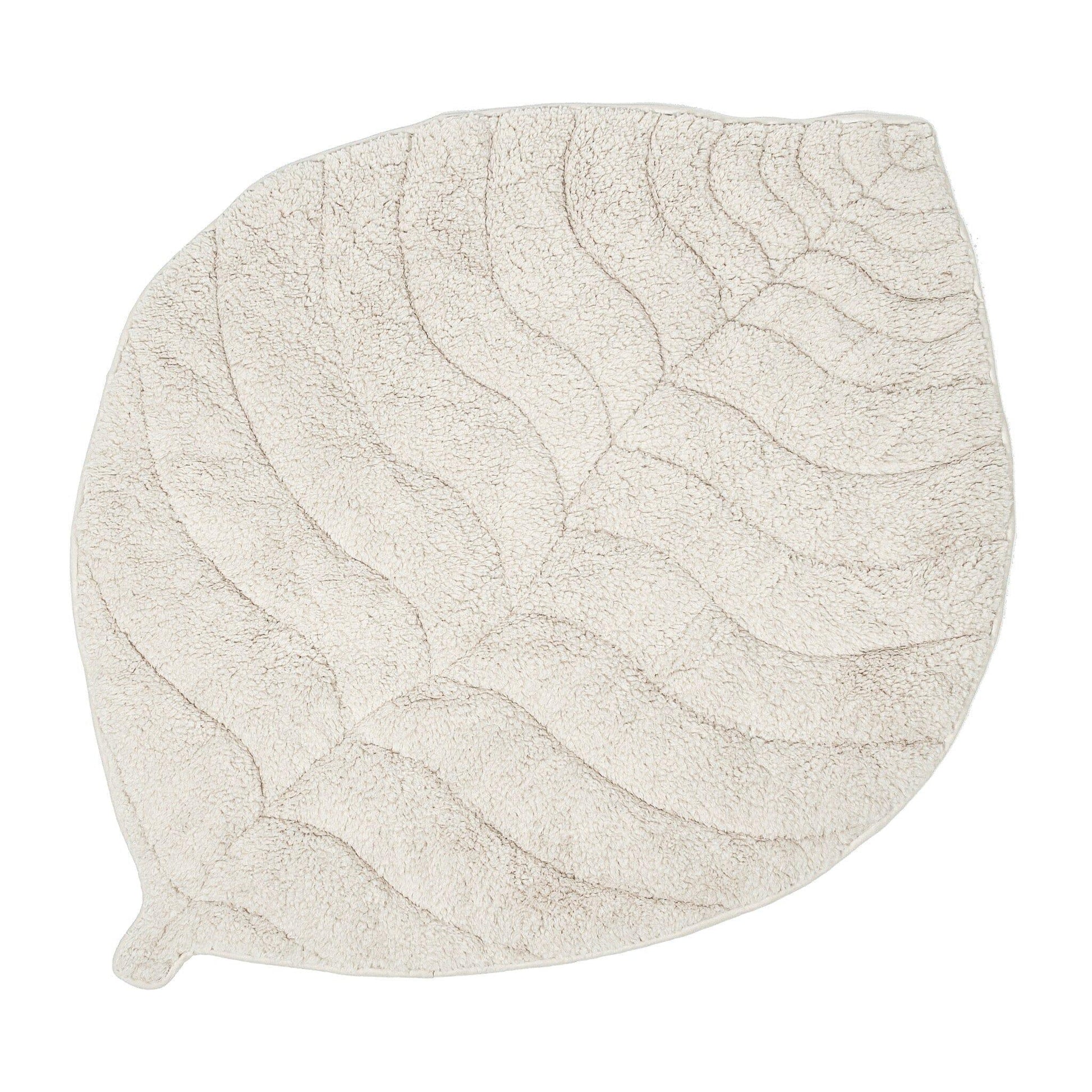 Leaf Shaped Sherpa & Cotton Baby Playmat - Pearl - The Nurturing Nook
