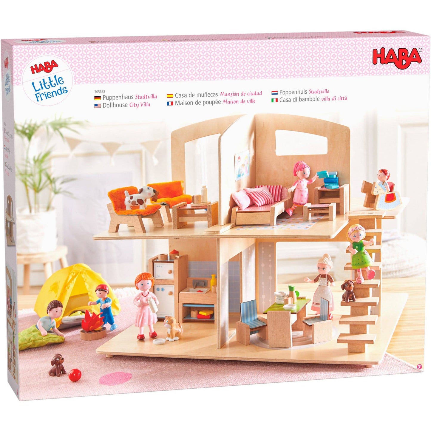 Little Friends Dollhouse Town Villa with Furniture - The Nurturing Nook