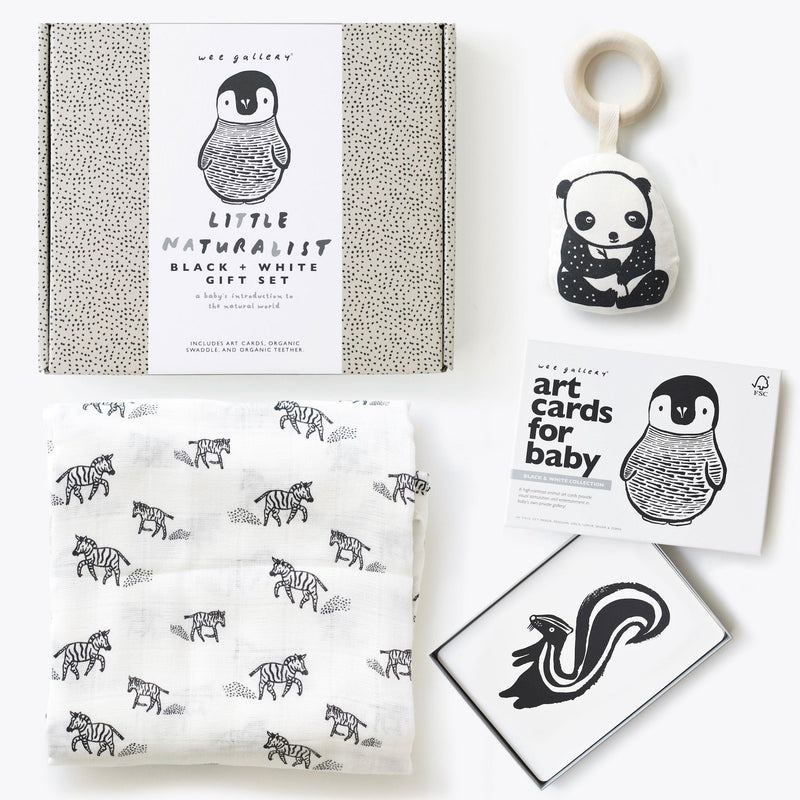 Little naturalist gift set sensory toy – zebra + panda