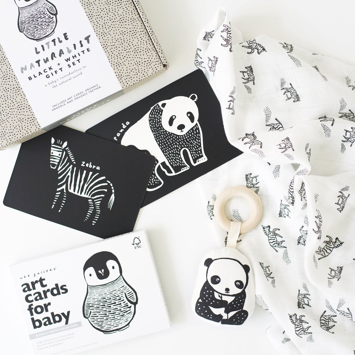 Little naturalist gift set – zebra + panda - The Nurturing Nook
