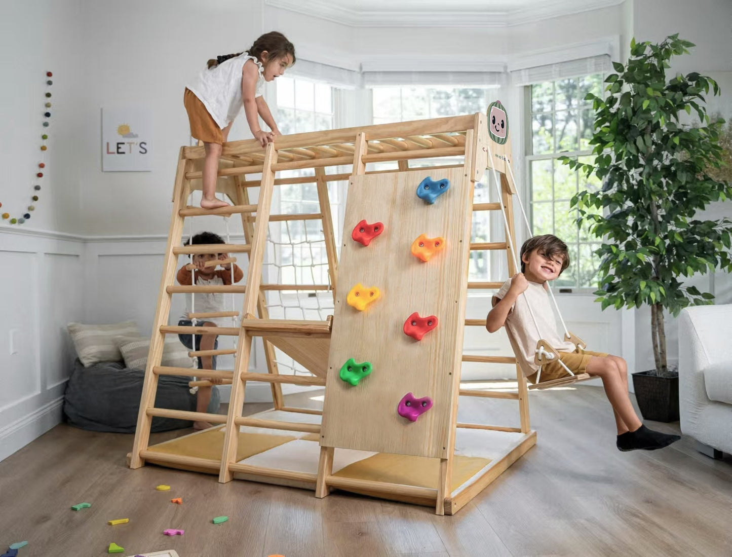 Magnolia Cocomelon - Real Wood 7 - in - 1 Playset - The Nurturing Nook