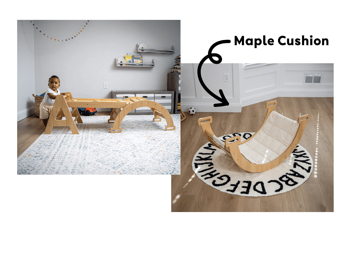 Maple Pikler arch cushion – cozy add - on for climbing set - The Nurturing Nook